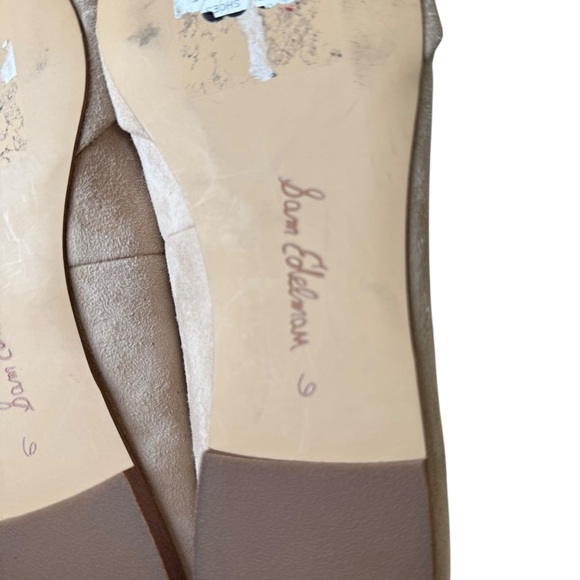 Sam Edelman Wheaton Cappucino Suede Fashion Slip On Pointed Toe Ballet Flats 6 - Picture 10 of 11